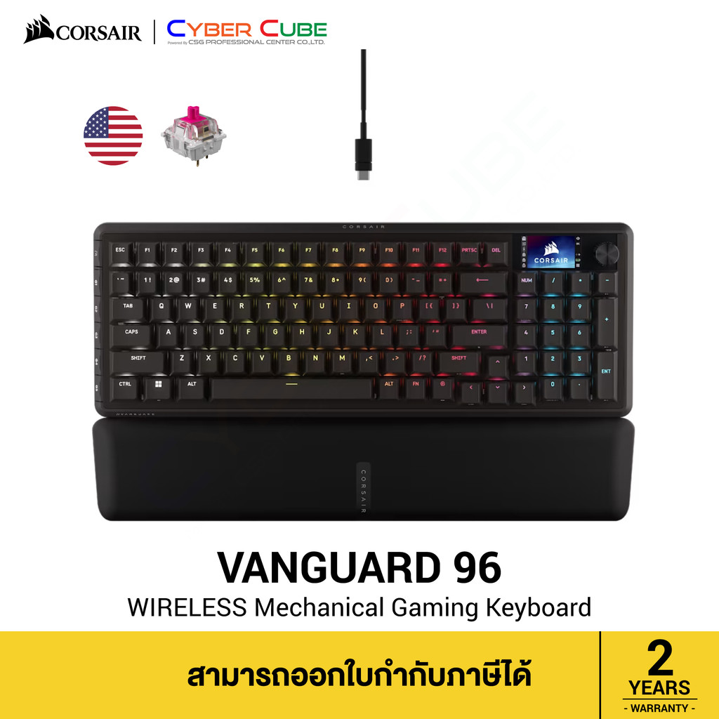 CORSAIR VANGUARD 96 WIRELESS คีย์บอร์ดเกมมิ่งไร้สาย