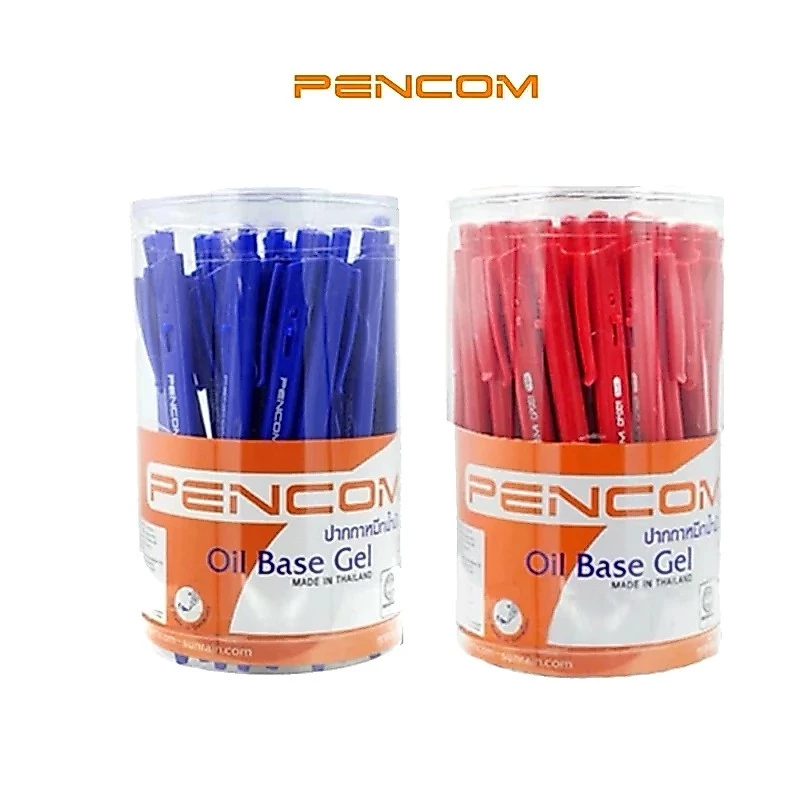 Cps02 ปากกาเลือกตั้ง ตัวดัง PENCOM ปากกาลูกลื่นหมึกน้ำมัน 1 มม เพ็นคอมพ์ (50 ด้าม)
