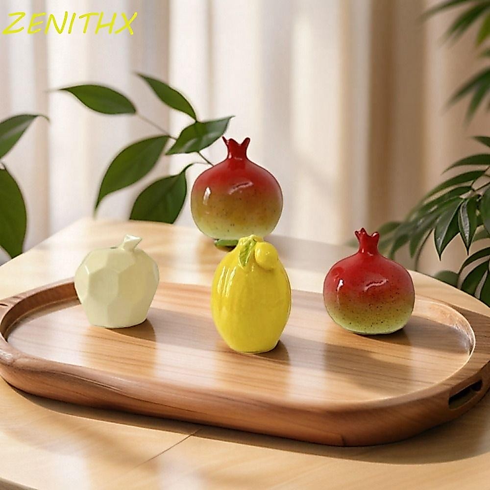 Zenithx ที่วางดอกไม้ไฮโดรโปนิกส์, แจกันทับทิมมะนาวหัตถกรรมสร้างสรรค์, เซรามิกสไตล์อินจําลองกระถางดอกไม้น่ารักโต๊ะรับประทานอาหาร