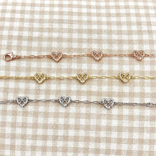Socrush.bkk | HONEY BOW bracelet🎀💗 | SB-037 | กำไล สร้อยข้อมือ โบว์ หัวใจ