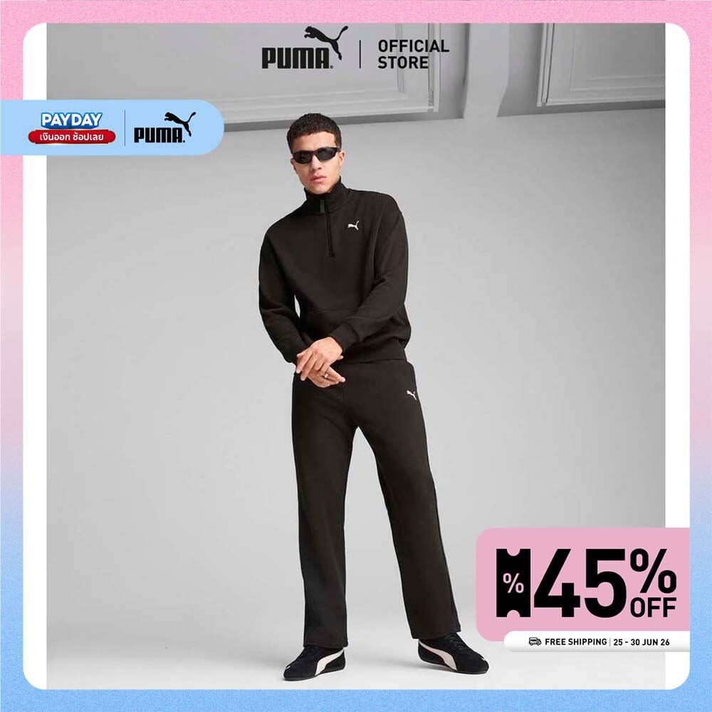 PUMA Prime/Select กางเกงวอร์มทรงหลวมผู้ชาย WARDROBE ESS สีดำ - 62965101