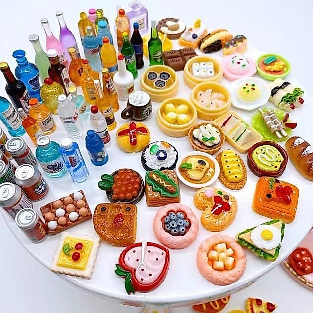 ผู้มีอิทธิพล กระเป๋าลึกลับของเล่นอาหารขนาดเล็กรุ่นมินิของเล่นจําลองซูเปอร์มาร์เก็ตขนมเครื่องดื่มขวดไวน์อุปกรณ์เสริมเครื่องประดับขนาดเล็ก