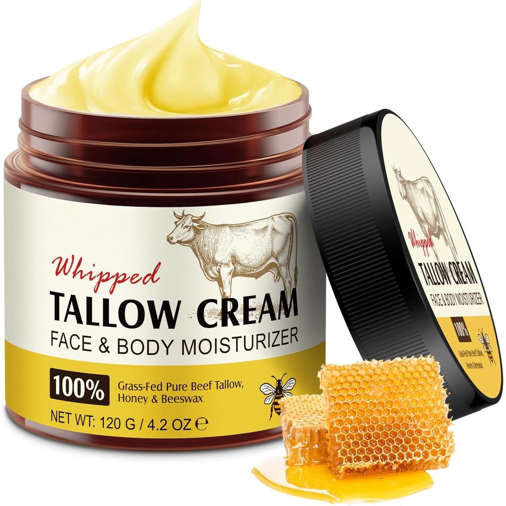 Tallow for Skin 120g - Whipped Tallow Skin Care - ครีมหน้าตื้น,Nourrit en profondeur le visage et le