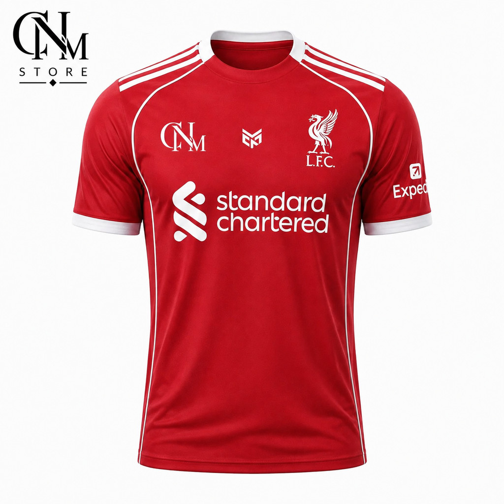 สินค้าแนะนำยอดนิยม ฟุตบอล เสื้อฟุตบอลชุดเหย้า Liverpool 25/26 ผู้ชาย สีแดง เสื้อเจอร์ซีย์