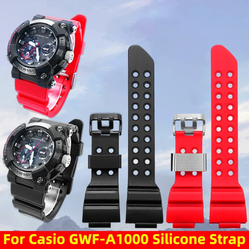 GWF A1000 สายซิลิโคนสําหรับ Casio G-SHOCK 7th Frogman 5623 GWF-A1000 1A4 นาฬิกาดําน้ําเปลี่ยนกีฬาผู้