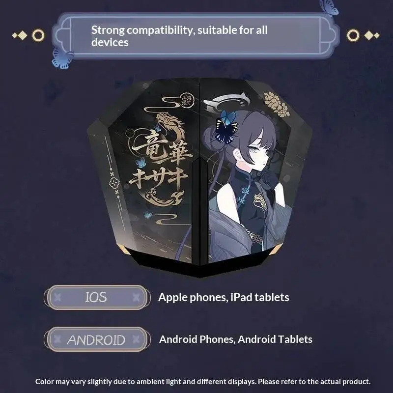 Hot Anime Azure Saki Voice หูฟังไร้สายบลูทูธ 13 มม.BT 6.0 หูฟังสําหรับเล่นเกมชนิดใส่ในหูพร้อมโปรไฟล์