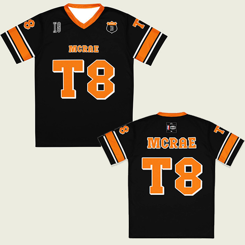 Tate McRae Jersey 2025 ใหม่ SpringSummer ชุดกีฬาสําหรับบุรุษและสตรี T8 McRae เสื้อฟุตบอล เสื้อยืดคอว
