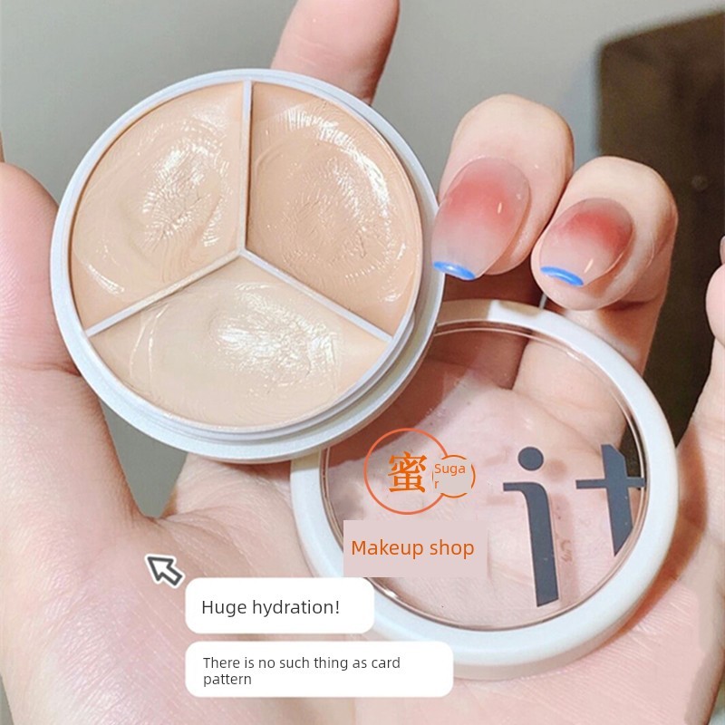 corrector concealer เกาหลี TFI Tricolor คอนซีลเลอร์ฝาครอบ Tear Groove Dark Circles สิวฝ้ากระบนใบหน้า