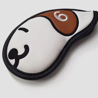 ปลอกหุ้มหัวไม้กอล์ฟ แม่เหล็ก ลายการ์ตูนน้องหมา น่ารัก ป้องกันรอยขีดข่วน ใส่ง่าย ถอดสะดวก สำหรับเหล็ก 4-9, A, S, P Golf C