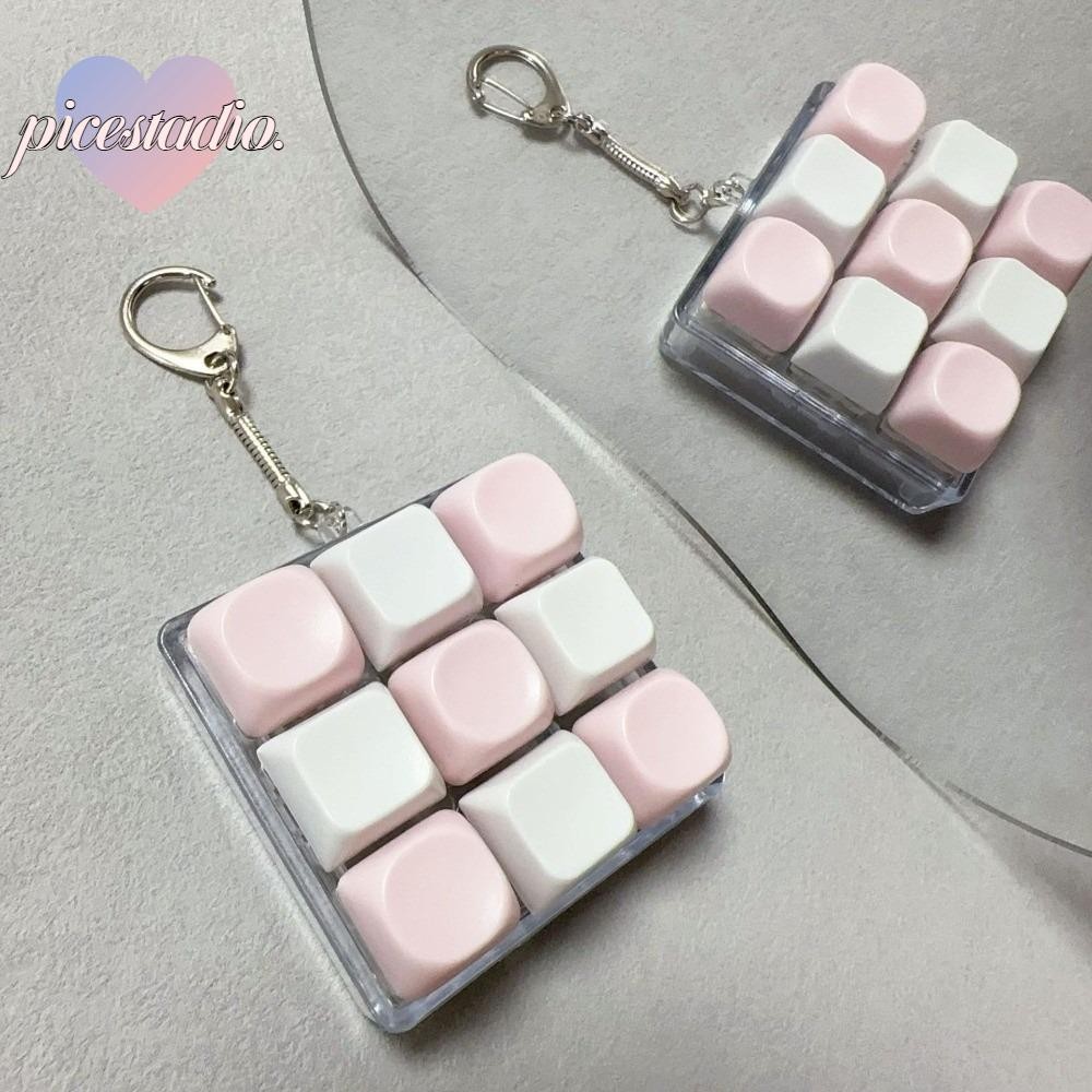PICESTADIO คีย์บอร์ดนิ้ว, 2/3/6/9 คีย์ความเครียดบรรเทา Fidget พวงกุญแจ, Gadget Keycap Pass เวลา Decompression ของเล่นผู้ใหญ่