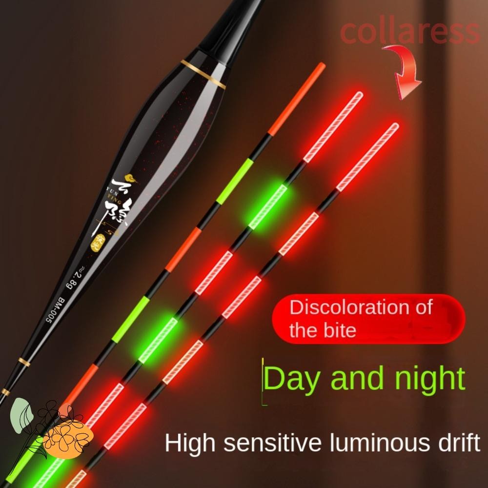 COLLARESS ทุ่นตกปลาอิเล็กทรอนิกส์ ไฟลอย 6 สี ทุ่นไฟแสดงสถานะคุณภาพสูง เหมาะสำหรับการตกปลา