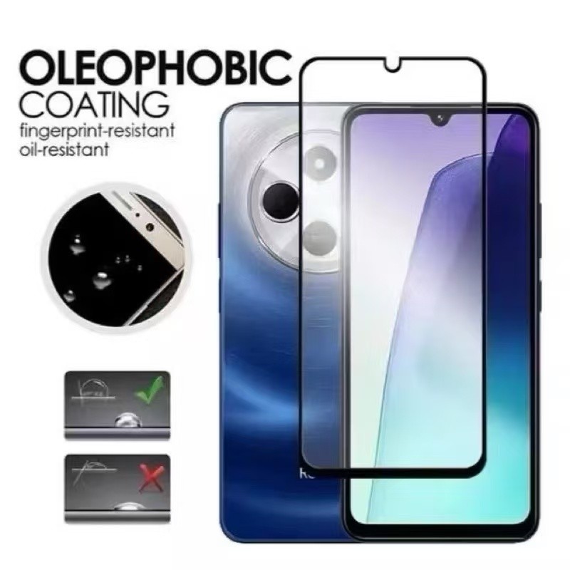 ฟิล์มกระจกเต็มจอ กาวเต็มแผ่น กันรอยกันแตก สำหรับ Xiaomi Redmi 15C 14C / Poco C85 C75 /C71 Redmi A5 พร้อมส่ง