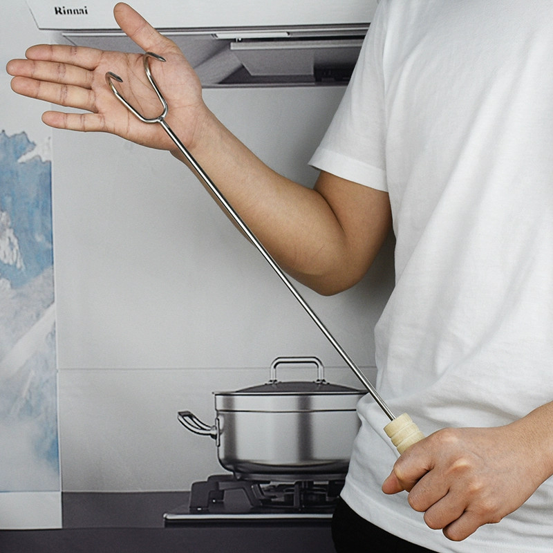 ตะขอเกี่ยวเนื้อ ตะขอ ตะขอเกี่ยวขาหมู สแตนเลส สแตนเลสด้ามยาว (2 แบบ) - รูปที่ 4