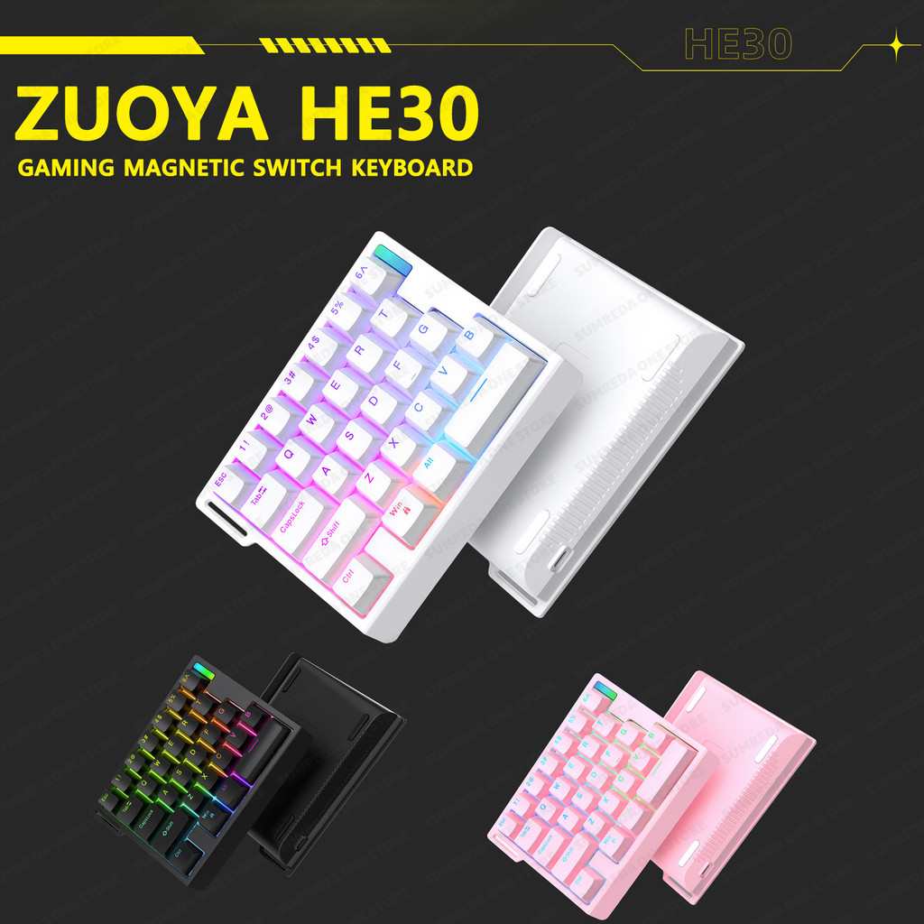 ZUOYA HE30 Single Handed Esports Gaming Magnetic Switch Mechanical Keyboard Wired RGB Hotswap 8khz 0