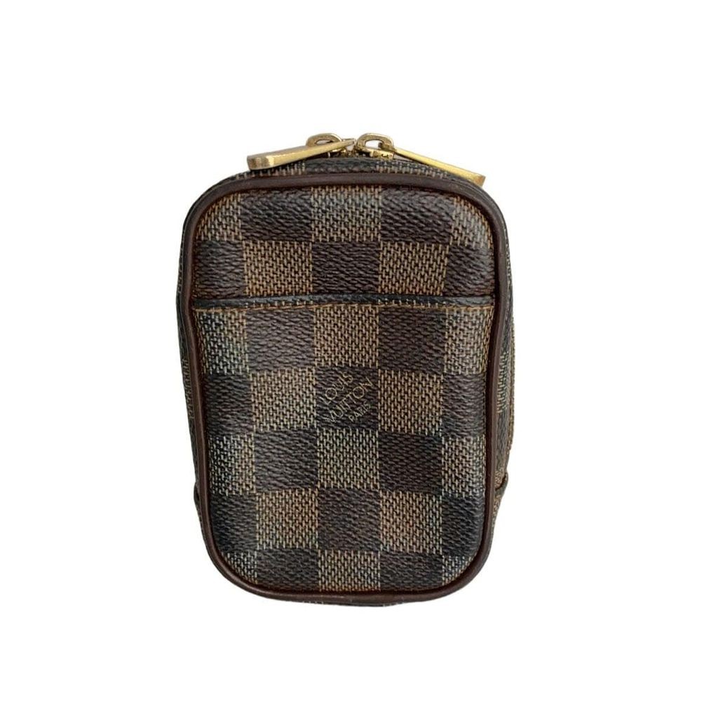 LOUIS VUITTON Pouch Etui Okapi PM_Damier Eben_BRW PVC Brown Direct from Japan Secondhand