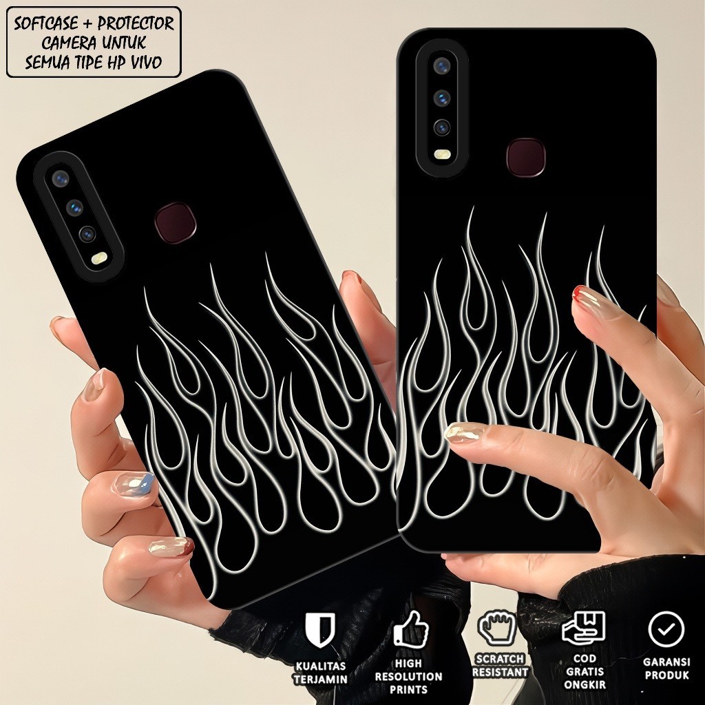SOFTCASE VIVO 1904 1901 1902 - เคส Vivo 1904 1901 1902 Motif (FIRE) เคส Pro Camera - เคส Hp - เคส Hp