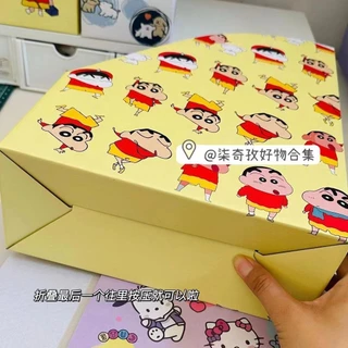 กล่องเก็บของลายการ์ตูนคิตตี้สามสีชั้นวางหนังสือเดสก์ท็อปโฟลเดอร์กระดาษการ์ตูนน่ารัก ที่คั่นหนังสือ