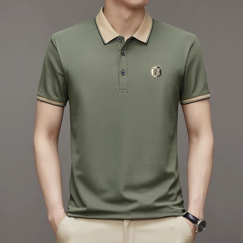 BeCoolMan เสื้อโปโล แขนสั้น ปักลาย ระบายอากาศ สวมใส่สบาย สําหรับผู้ชาย ราคา ถูกที่สุด ดีลบีเคเค