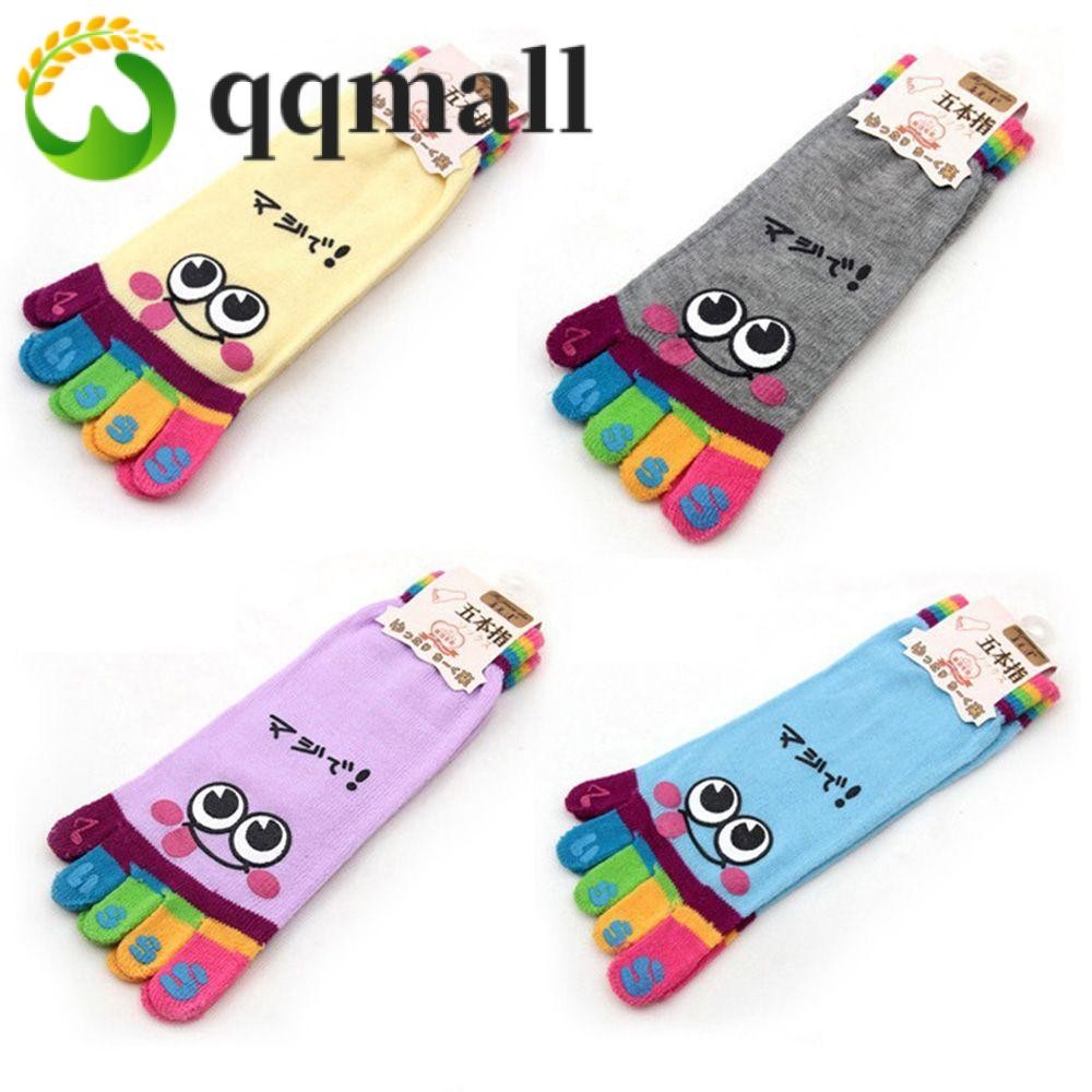 Qqmall ถุงเท้าผ้าฝ้าย ห้านิ้ว ลําลอง มีเสน่ห์ ประสิทธิภาพน้ําหนัก สําหรับผู้หญิง