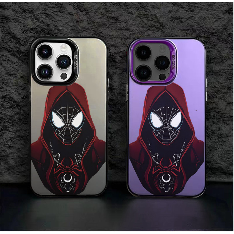 Diablo Spider-Man Csing HP Silver Color Mtte Premium Silver nti Jtuh Hrd Cse สําหรับ Relme NOTE 60 C