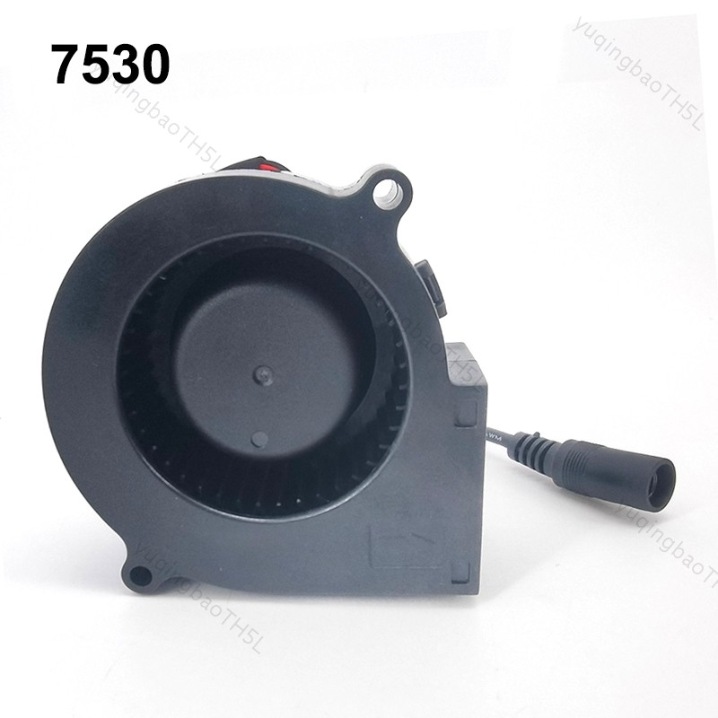 DC 12V 7530 พัดลมโบลเวอร์ turbo cooling Variable Speed Controller พัดลมบาร์บีคิว Air Blower ปิกนิกย่างเตาไม้ทําอาหาร 75mmx30mm TH5L