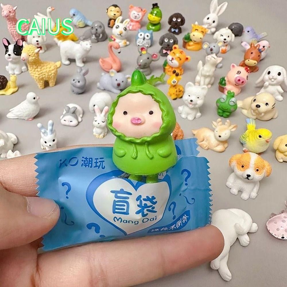 คาอุส‌ กล่องสัตว์,สไตล์สุ่มเล่นกระเป๋าตาบอด,น่ารักบรรจุภัณฑ์อิสระจําลองสัตว์ของเล่นสําหรับของขวัญเด็ก