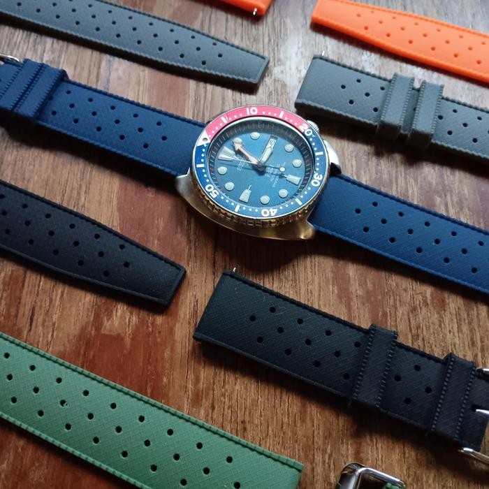 BEST สายยาง tropic สายนาฬิกา 18mm 20mm 22mm สายนาฬิกายาง - สีกรมท่า 22mm