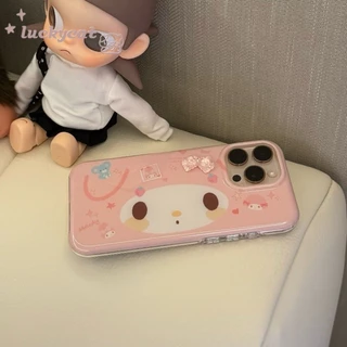เข้ากันได้กับiPhone 16 15 14 13 12 11 Pro Max X Xr Xs Max 7 8 Plus SE2020 เคสโทรศัพท์การ์ตูนน่ารัก 3D DIYคริสตัลWave Wave Point Bowรูปแบบกระต่าย + Lanyard Softปกหลัง