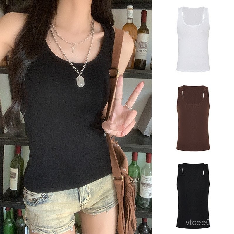 Moses Queen Moss Queen สินค้าครอบคลุมหน้าอก เสื้อกั๊กผู้หญิง กระชับพอดีตัว แขนกุด