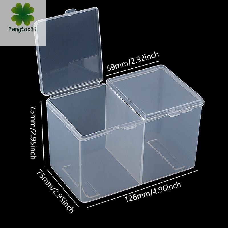 [eto] กล่องเก็บผ้าฝ้ายพลาสติกใสเดสก์ท็อปกันฝุ่นเครื่องสําอางกําจัดลิปสติกผ้าฝ้ายองค์กรจัดเก็บเครื่องสําอาง [TH] - รูปที่ 3