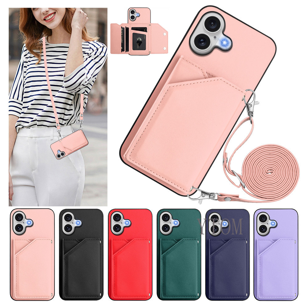 SAMSUNG กระเป๋าสตางค์สายคล้องเคสโทรศัพท์สําหรับSamsung Galaxy M56 M55 M35 M16 M15 M06 A04S A04 A04E 