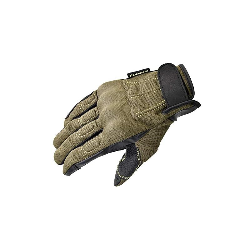 KOMINE Bike Gloves Protect Vintage Mesh Gloves Olive M GK-249 Spring, Summer, Fall Vintage Knuckle P