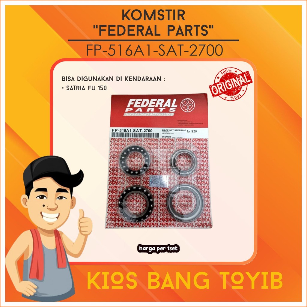 FEDERAL คอพวงมาลัย Suzuki Satria FU 150 คาร์บูเรเตอร์ Original Astra Ototparts (FP-516A1-SAT-2700)