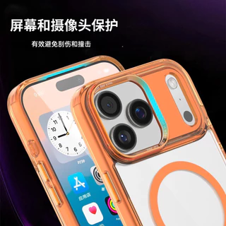 เคส ขอบสี PC ใส สำหรับ iPHONE 17 Air 17Pro 17Promax เคสชาร์ได้ สำหรับ ไอโฟน13,111 12 14,15 Pro Plus Promax 16 16Promax