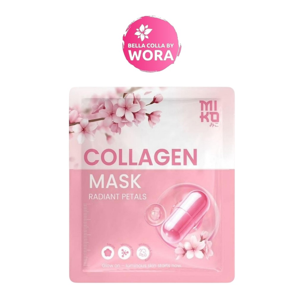 Miko Collagen Mask Radiant Petals มิโกะ คอลลาเจน มาส์ก เรเดียนท์ เพเทิลส์ [1 แผ่น] [20 กรัม/แผ่น]