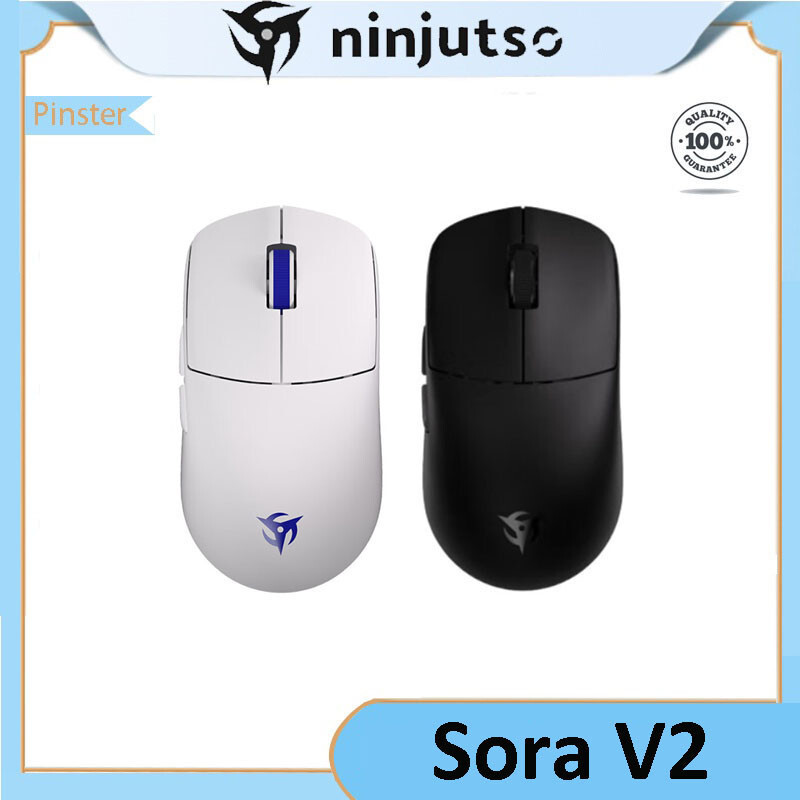 มีจําหน่ายในสต็อกnNJUTSO Sora V2 Dual Mode เมาส์สําหรับเล่นเกมระยะไกลพิเศษน้ําหนักเบา