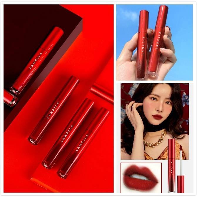 LAMEILA ลิปสติกแต่งหน้า สีสวย กันน้ำ ติดทนนาน 6 สี🍓