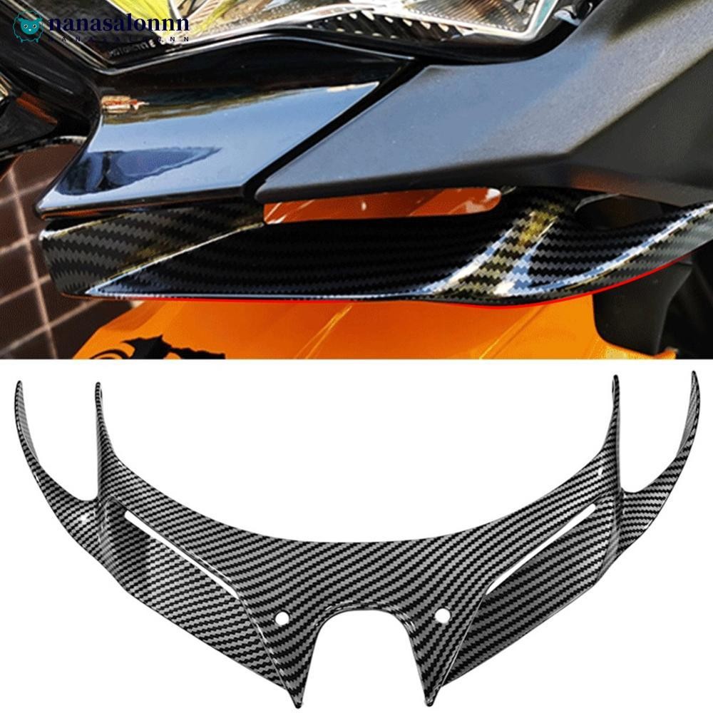 NANASALONNN รถจักรยานยนต์ Aerodynamic Wing Shark Fin Air Intake Wing ด้านหน้าสปอยเลอร์คาง & Wind Spl
