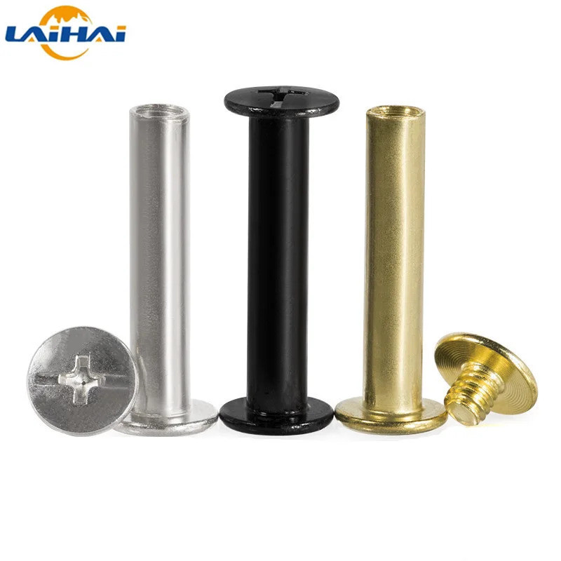 10/20/30pcs Leather Bag Belt Strap Photo Scrapbook Album Account Book Post Binding Chicago Screw Nai