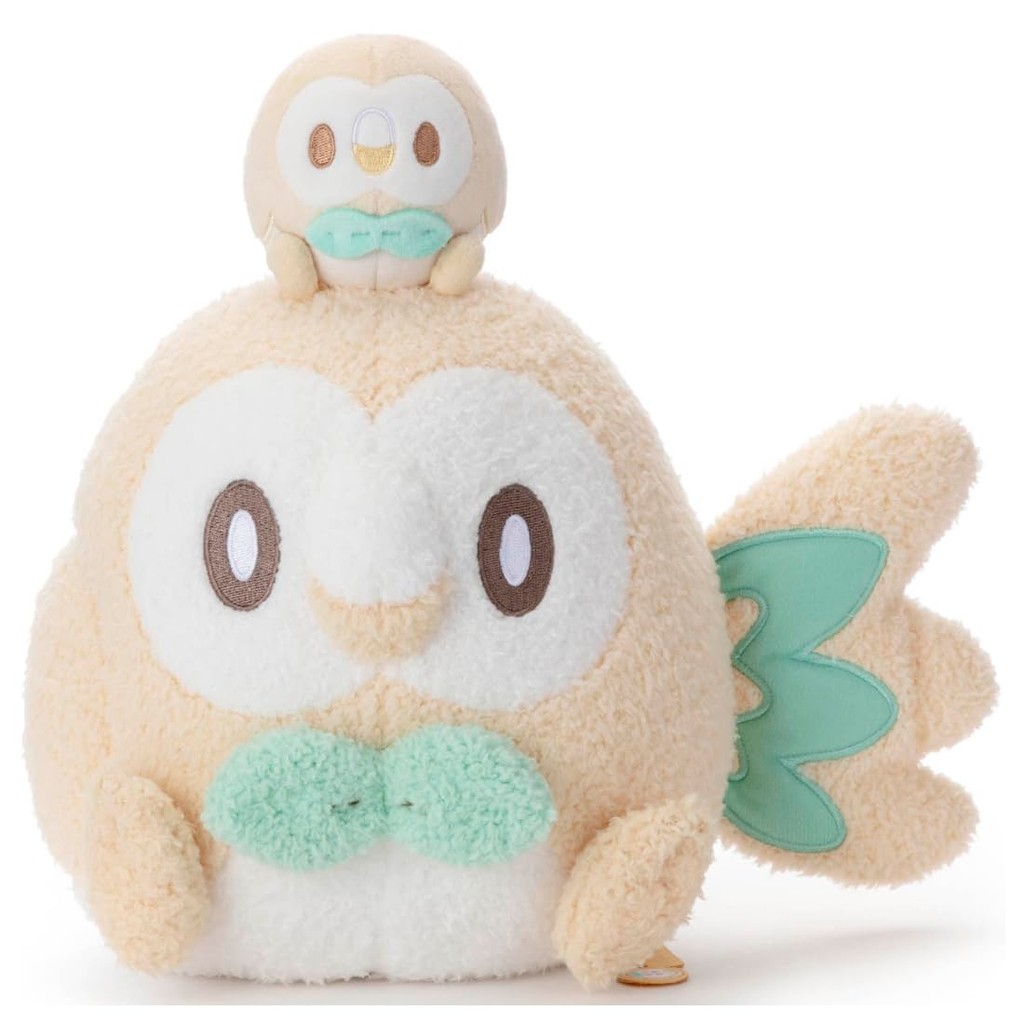 Pokémon PokéPiece Plush Toy (Plush Ver.) Rowlet Plush Toy, Approximately 30cm Tall