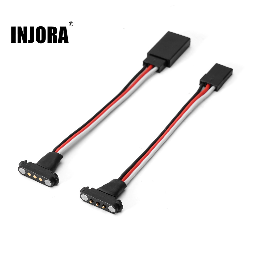 INJORA Magnetic Snap-on JR Extension Cable 1-to-2 Y Cable สําหรับรุ่น RC