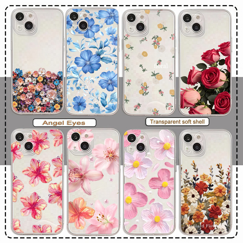 สําหรับXiaomi Redmiหมายเหตุ11 10S 11S 9S 9 Pro Max Redmi 10 9 9C 9A 9iโทรศัพท์มือถือกรณีดอกไม้ใสป้อง