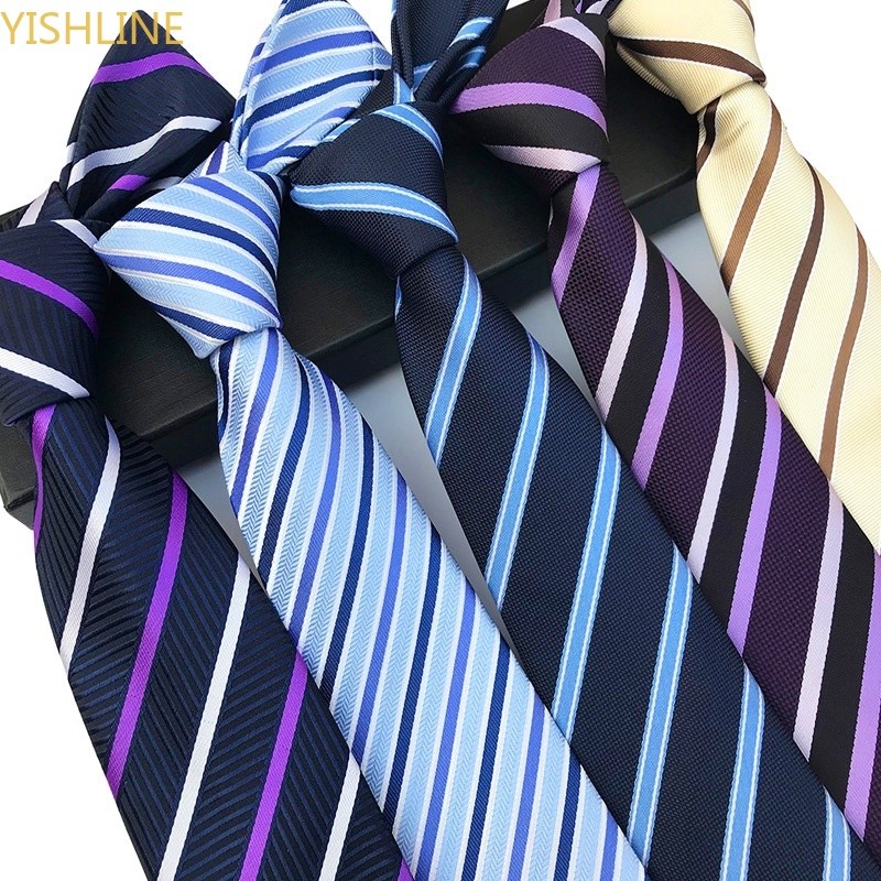 หรูหรา 8 ซม.Mens Ties ลายอย่างเป็นทางการคลาสสิกเนคไทคอสําหรับชายเจ้าบ่าวงานแต่งงาน Neckwear