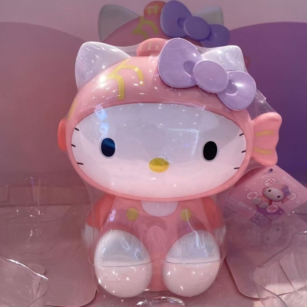 Hello kitty Tea Party Green Plum Mango Talking Lucky Koi Box with Tag