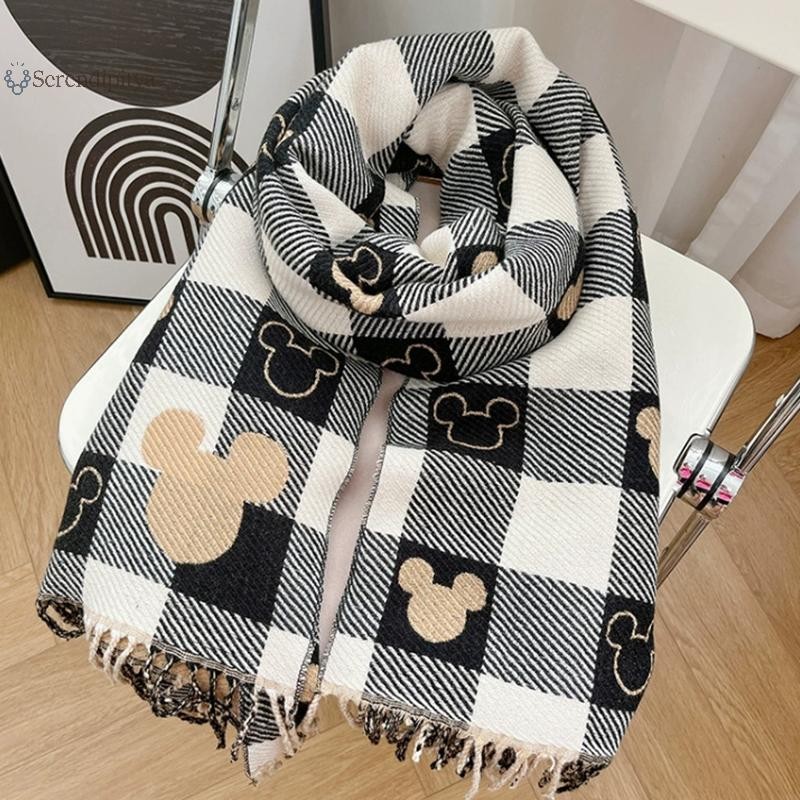 SEE 2025 ฤดูใบไม้ร่วงและฤดูหนาวใหม่ผ้าพันคอผู้หญิงผ้าพันคอคอลายสก๊อตแฟชั่นและอเนกประสงค์ผ้าคลุมไหล่หนาสองด้าน TH - รูปที่ 7