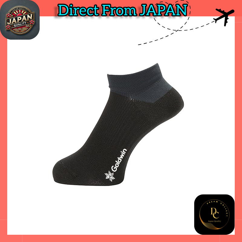 [Goldwin] Paper Fiber C3fit Arch Support Short Socks BLACK 4