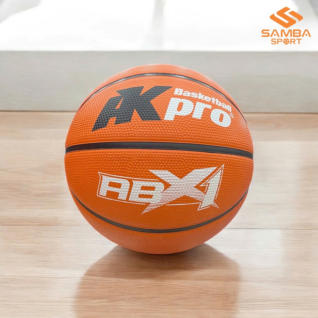 บาสเก็ตบอลยางสีส้ม AKPro เบอร์ 7 – ทนทาน เด้งมั่นคง ด้ามจับดี