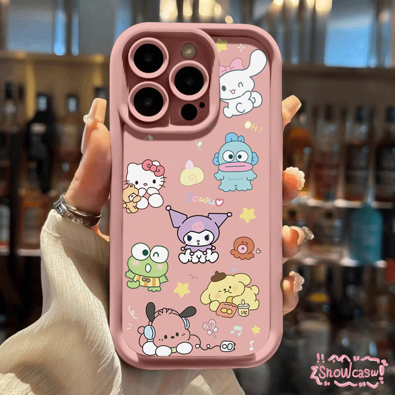 เคส OPPO A15 A16 A18 A38 A7 A17 A5 A12 A78 A77 A5s A53 A16K A58 A54 A57 A17K Reno 4 น่ารักสวัสดีคิตตี้ผ้าคลุมดวงตานางฟ้า