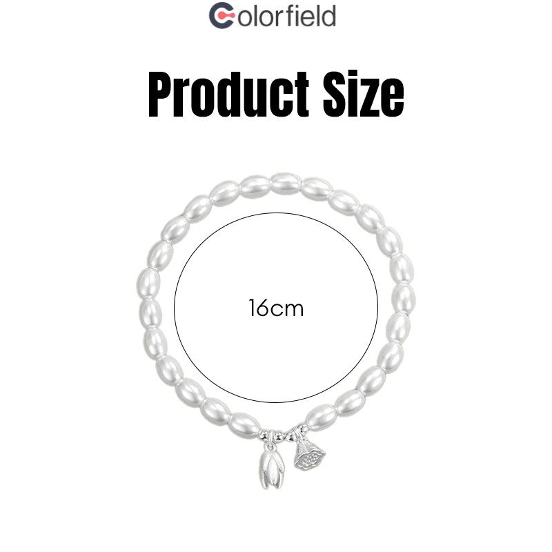 Colorfield แฟชั่น  หัวบัว  สร้อยข้อมือ  ไข่มุกเทียม  อเนกประสงค์  ไฮเอนด์  เฉพาะกลุ่ม-COD