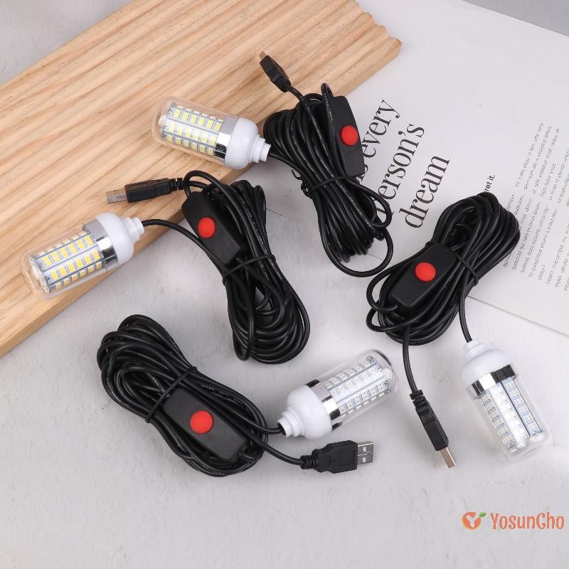 ไฟตกปลารุ่นใหม่ LED USB 5V IP68 สำหรับดึงดูดกุ้งปลาหมึกและKrill มีทั้งหมด 4 สีไฟใต้น้ำ